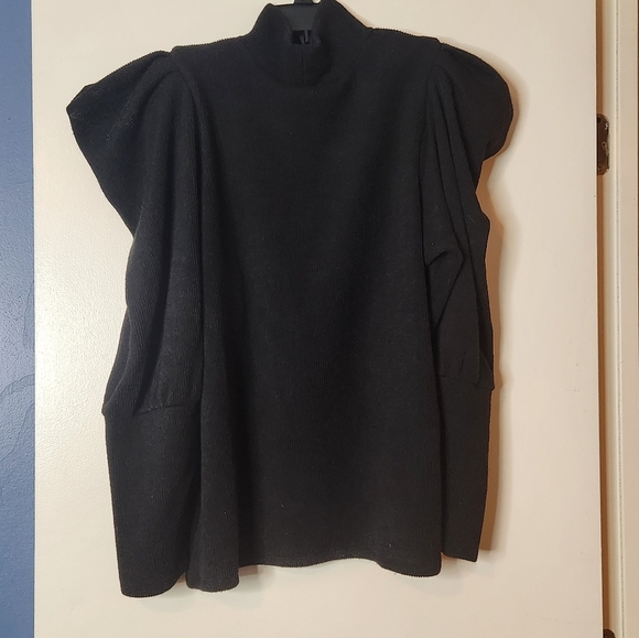 Express Sweaters - Express Black Puff Sleeve Sweater